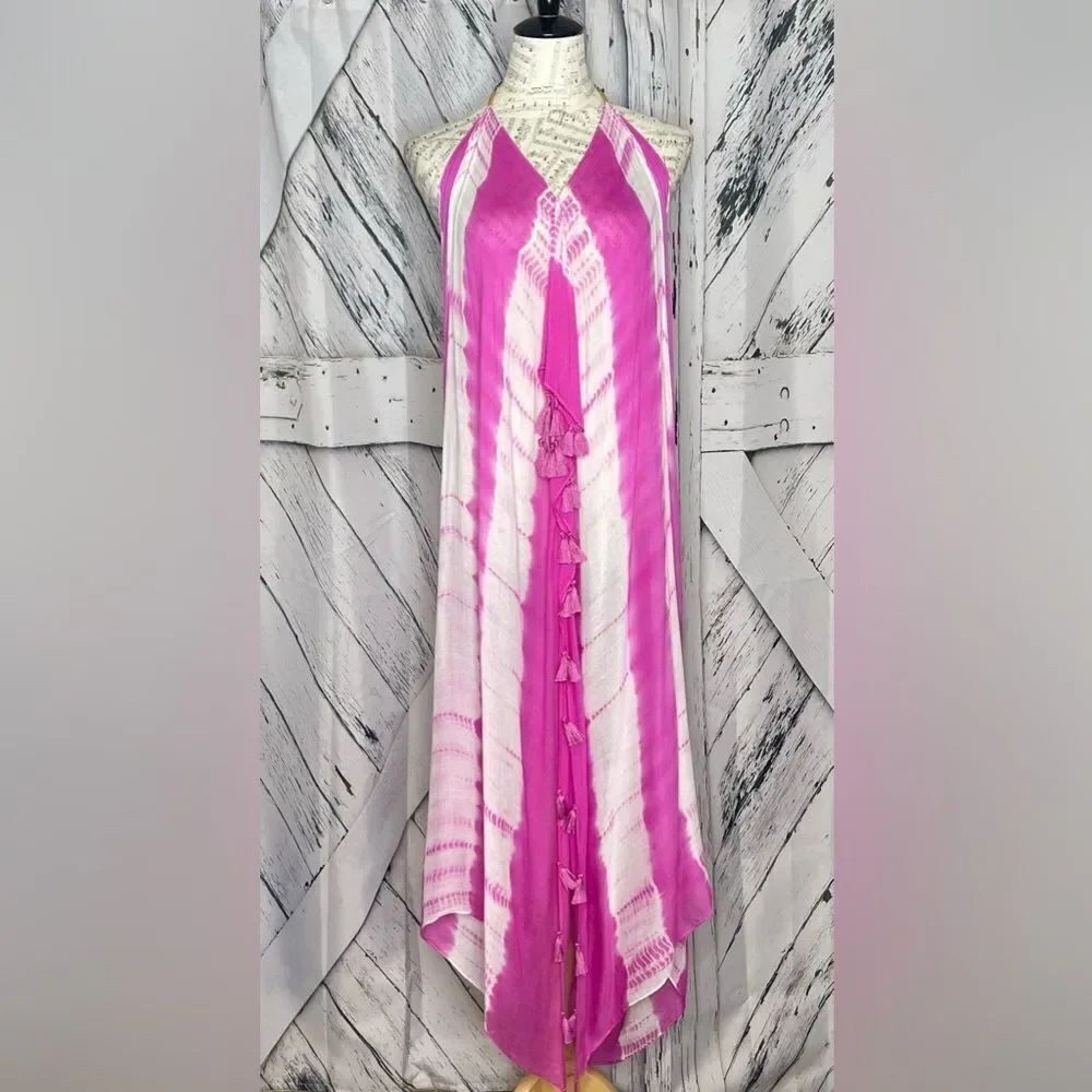 Maxi Halter Sundress Coverup Wave & Wind Tie Dye OS